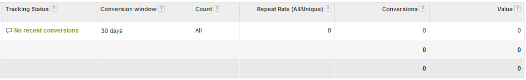 Google AdWords No Conversion