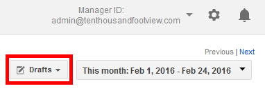 Adwords drafts