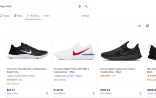 Nike Shopping Results