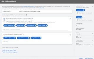 Google Ads custom audience